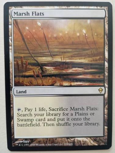 Marsh flats mtg zendikar - marsh,